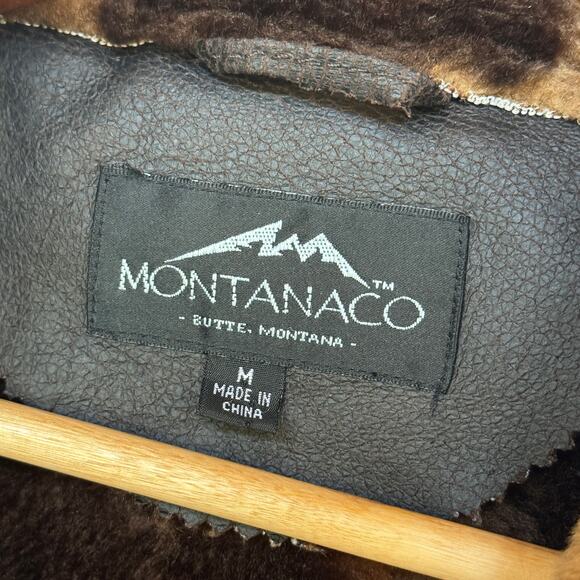 Montanaco dark brown jacket with faux fur trim, size M - Picture 5 of 11